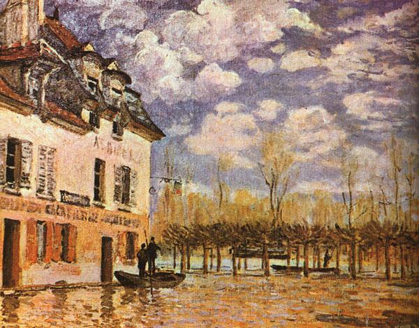 Alfred Sisley Boat During a Flood